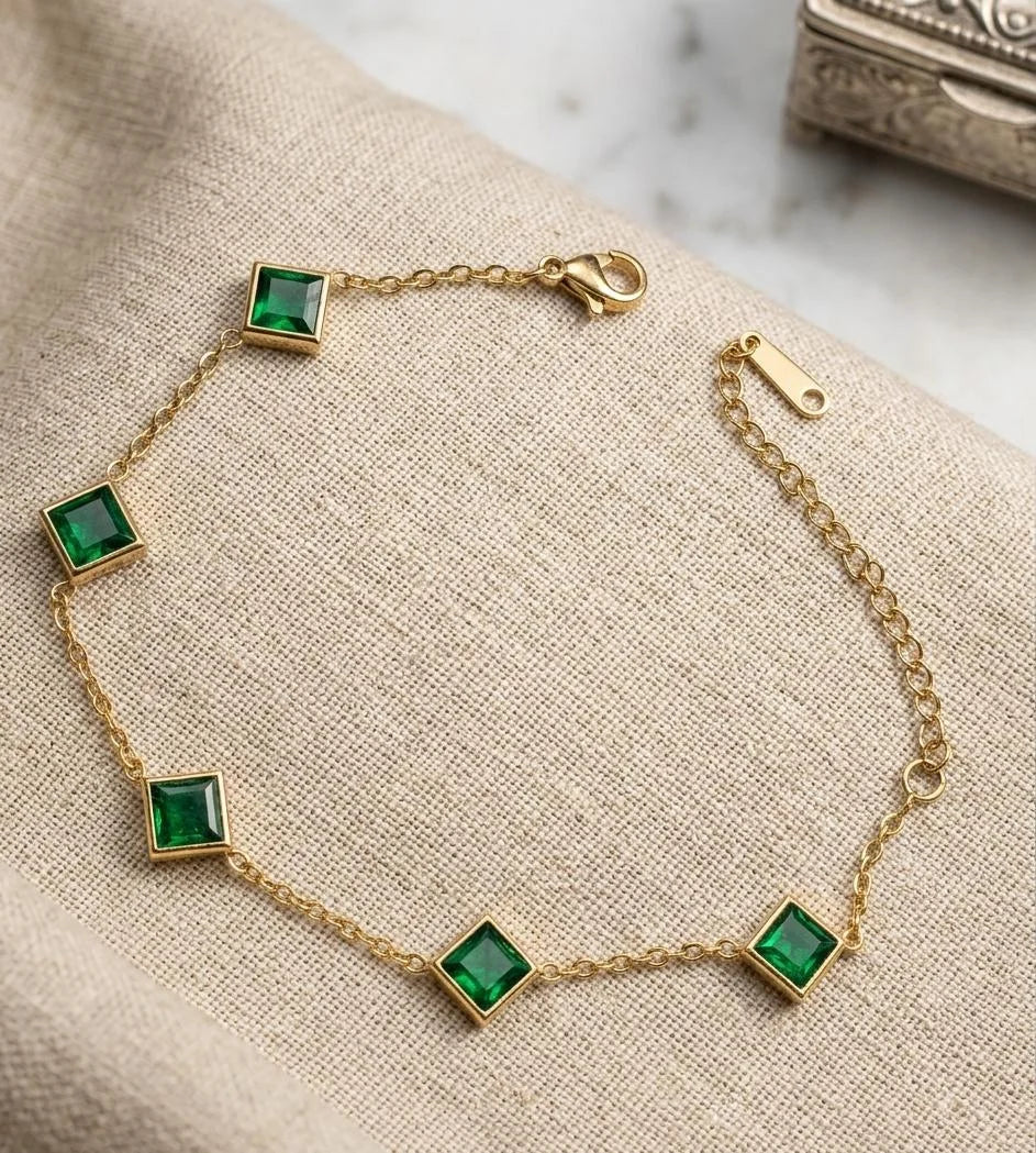 Emerald Square Luxe Bracelet