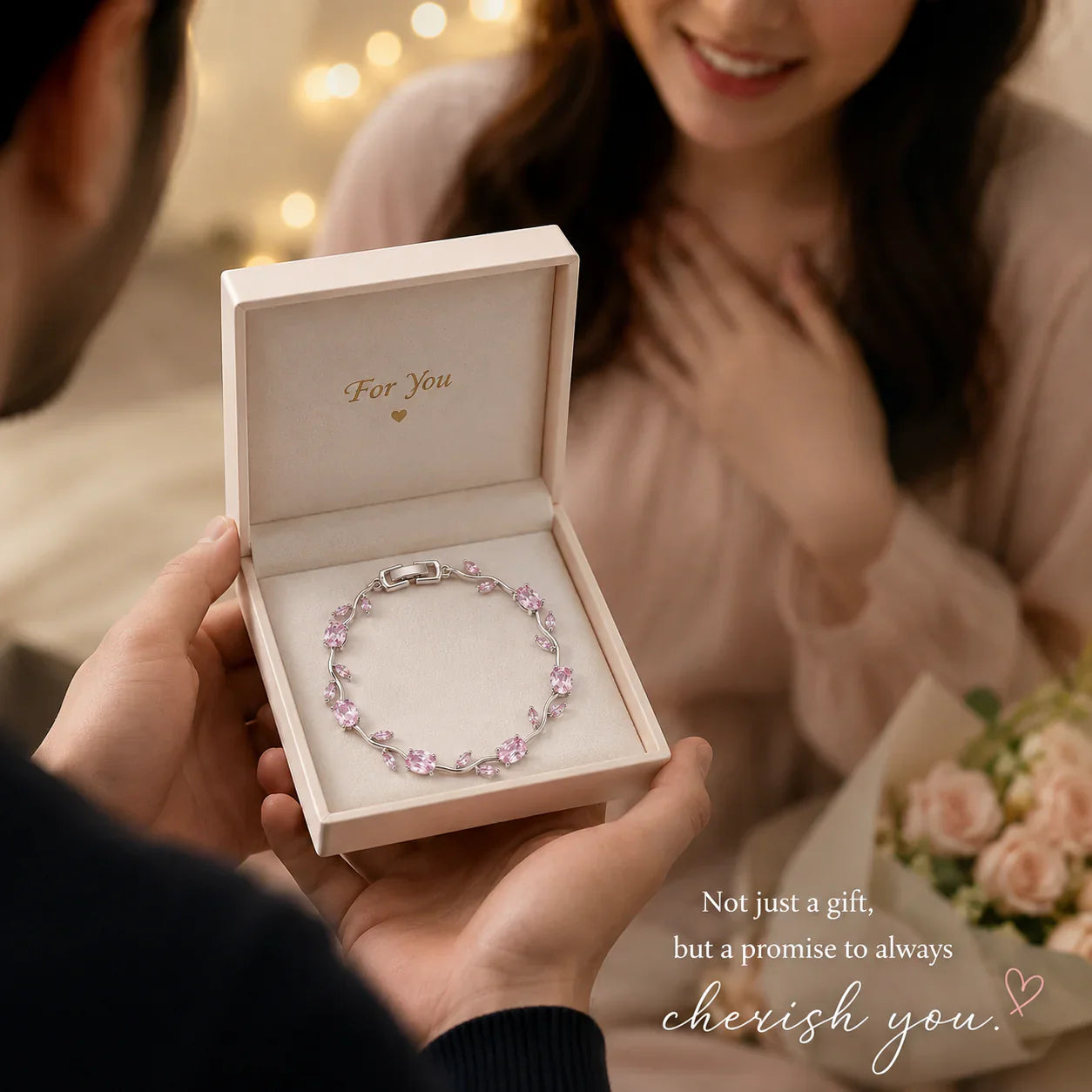 Blush Blossom Anti-Tarnish Bracelet