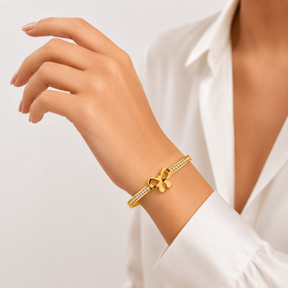 Crystal Bow Bracelet