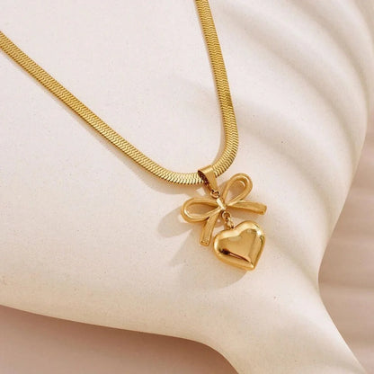 Amour Bow Heart Anti-Tarnish Chain