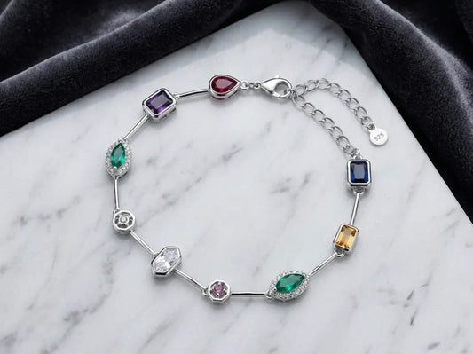 Aurora Gemstone Charm Bracelet