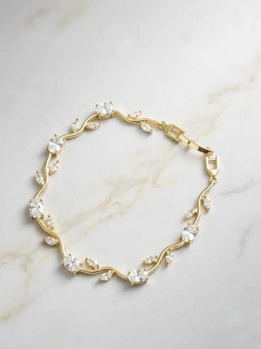Crystal Vine Anti-Tarnish Bracelet