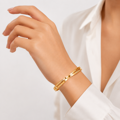 Eterna Crystal Twist Bracelet