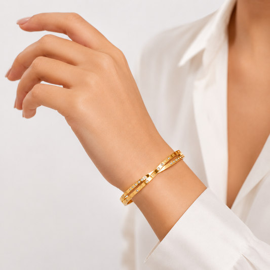 Eterna Crystal Twist Bracelet