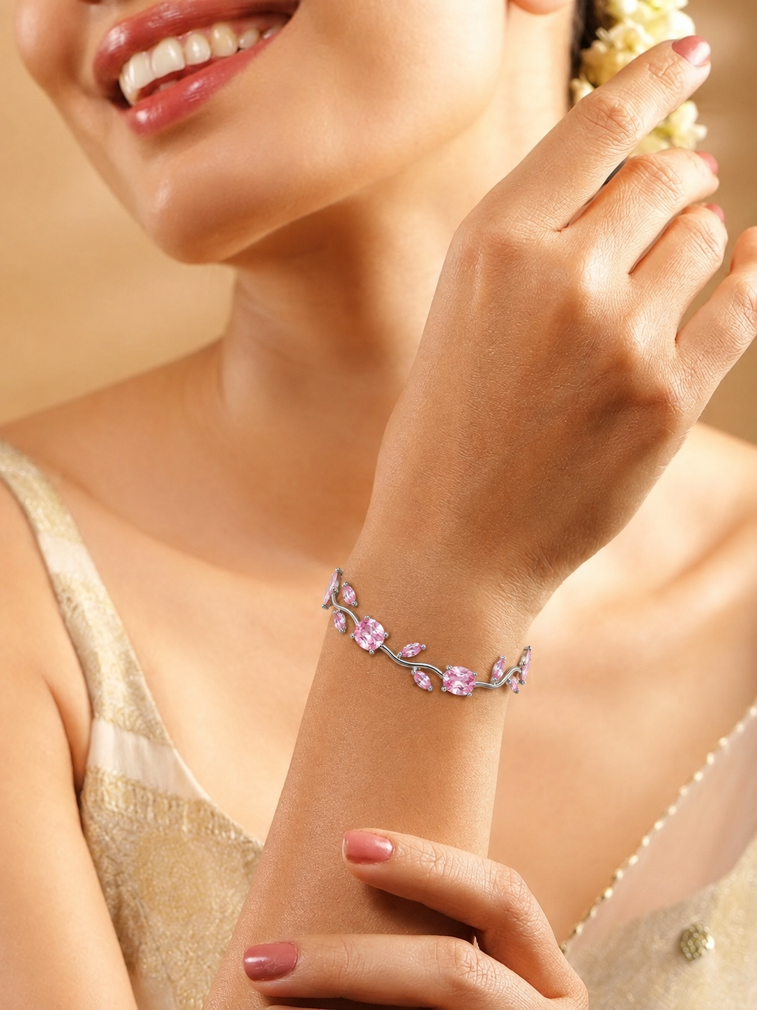Blush Blossom Anti-Tarnish Bracelet