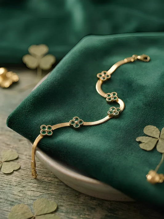 Emerald Clover Luxe Bracelet