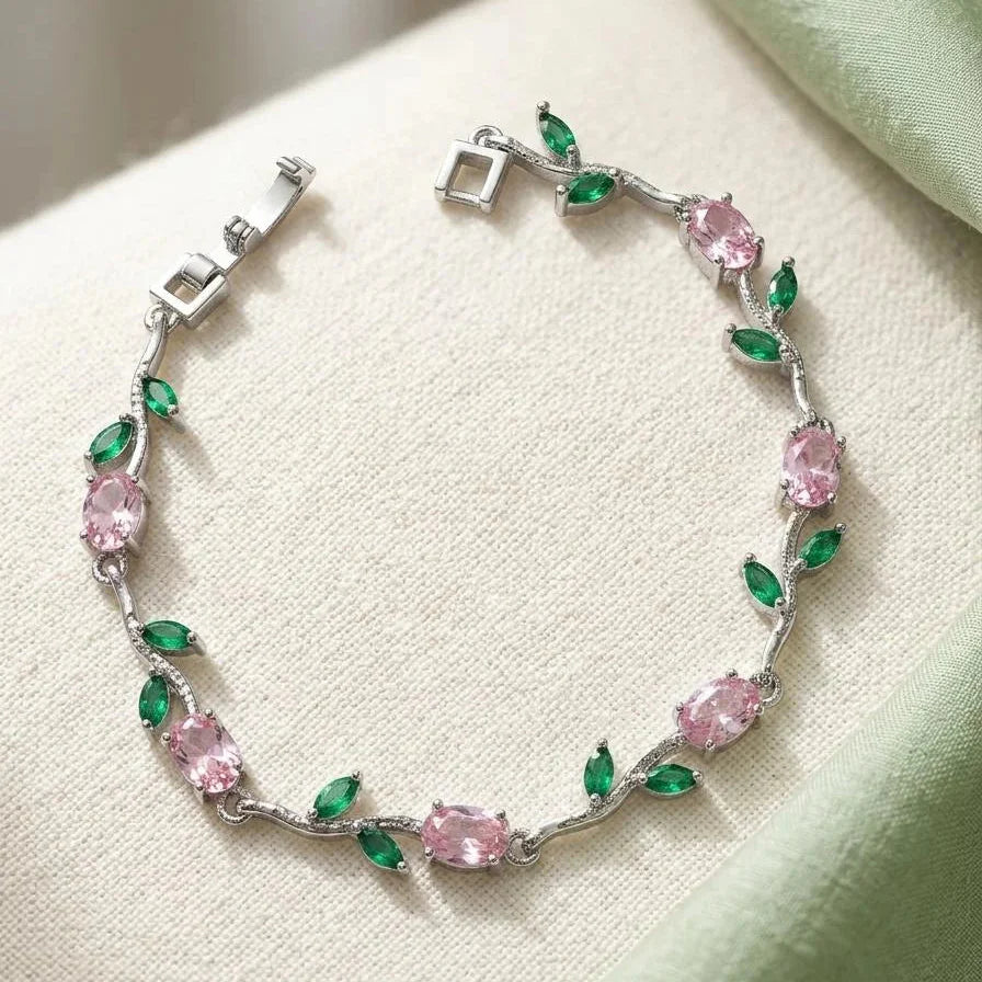 Rosé Emerald Vine Bracelet