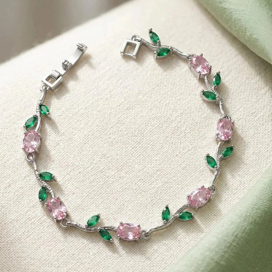 Rosé Emerald Vine Bracelet